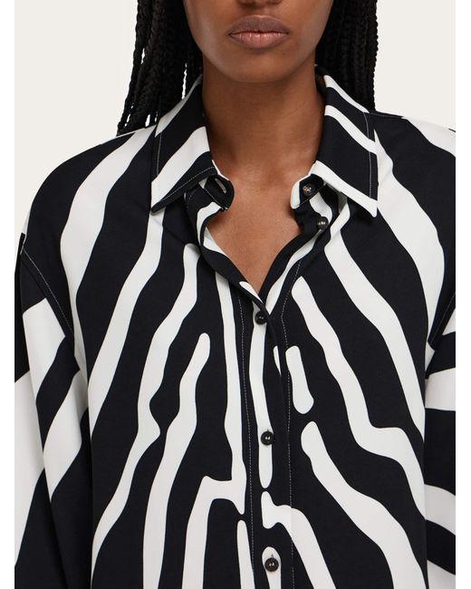 Ferragamo Black Animal Print Shirt