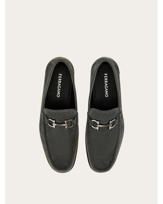 Ferragamo White Loafer With Gancini Buckle for men