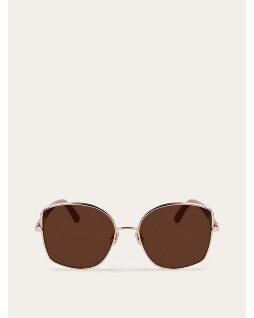 Ferragamo Brown Sunglasses Rose/Gradient Nude