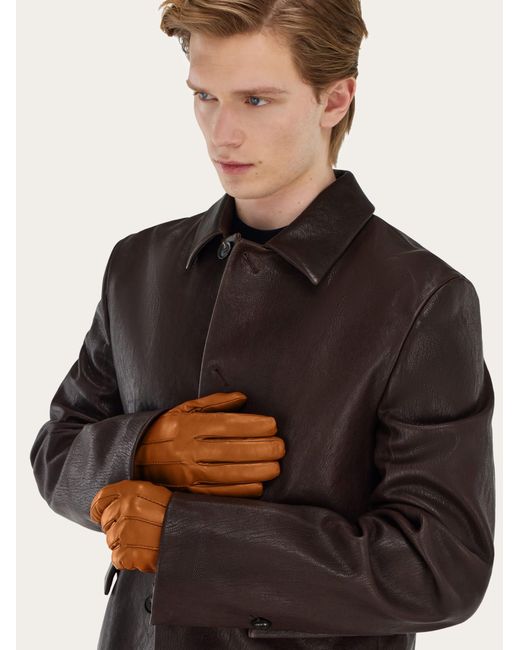 Ferragamo Brown Gloves for men