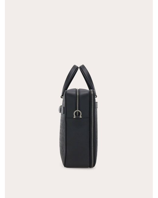 Ferragamo Black Monogram Briefcase for men