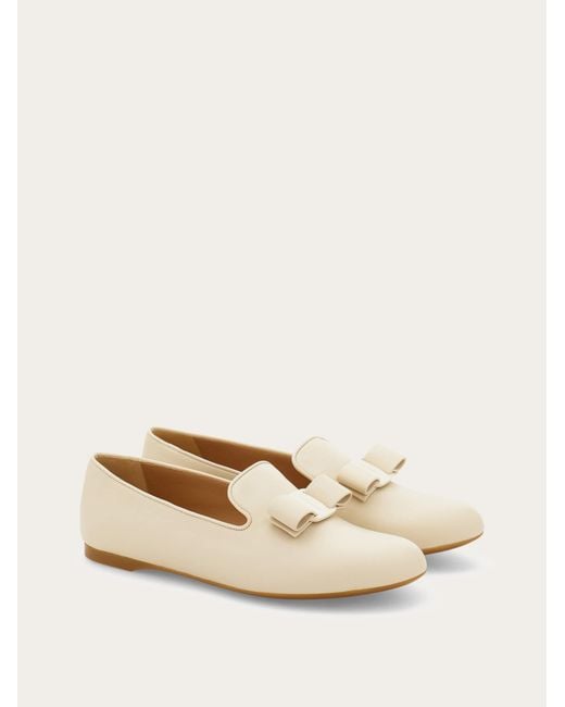 Ferragamo Natural Vara Bow Loafer