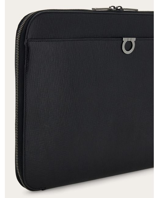 Ferragamo Black Gancini Document Holder for men