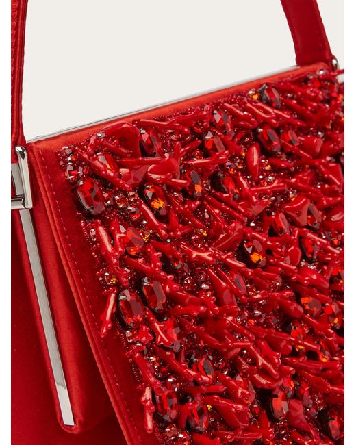 Ferragamo Red Damen Halbstarre Handtasche