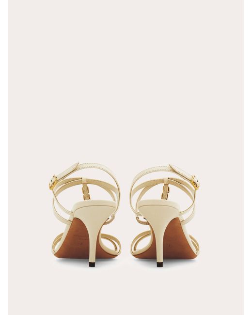 Ferragamo Natural Vara Chain T-Strap Sandal