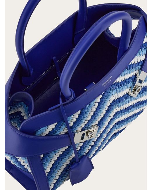 Ferragamo Blue Women Hug Handbag (s)