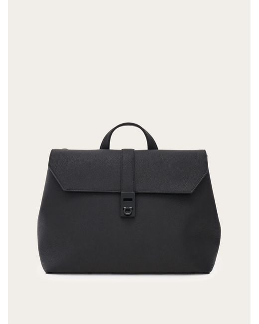 Ferragamo Black Hug Buckle 3-In-1 Bag for men