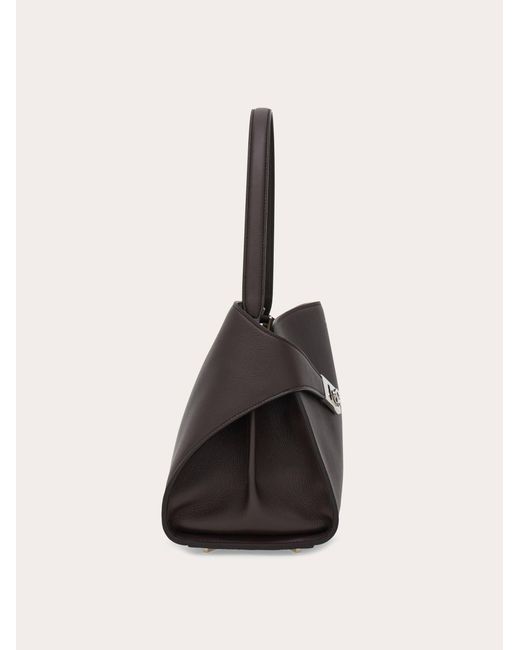 Ferragamo Black Hug Soft Shoulder Bag (M)