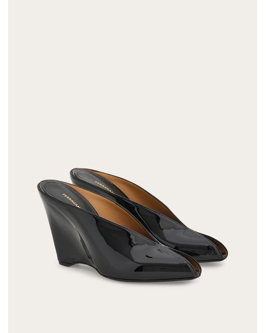 Ferragamo Multicolor Peep Toe Mule