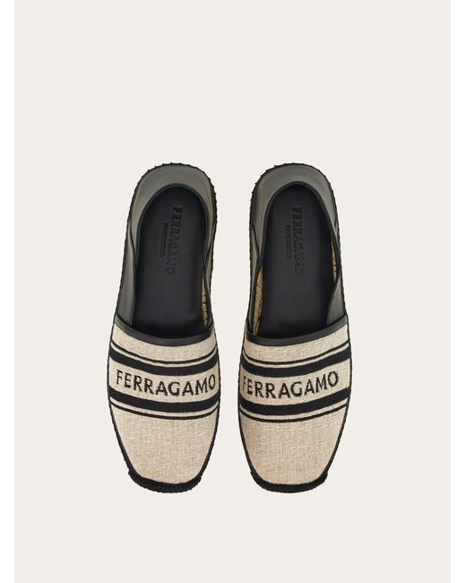 Ferragamo White Jacquard Espadrilles for men