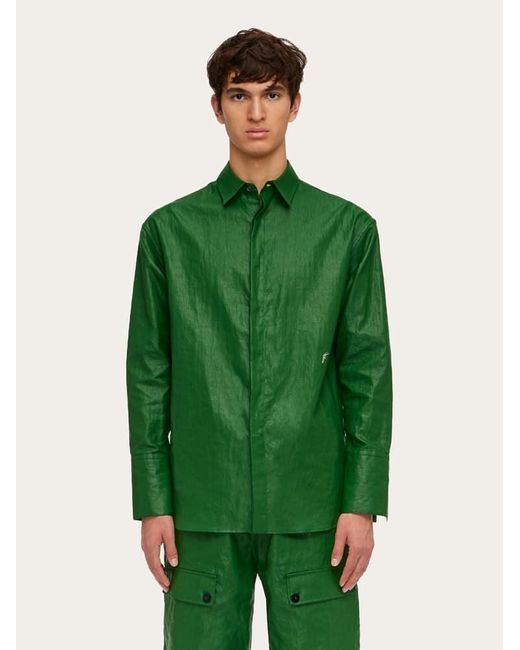 Uomo Camicia di Ferragamo in Green da Uomo