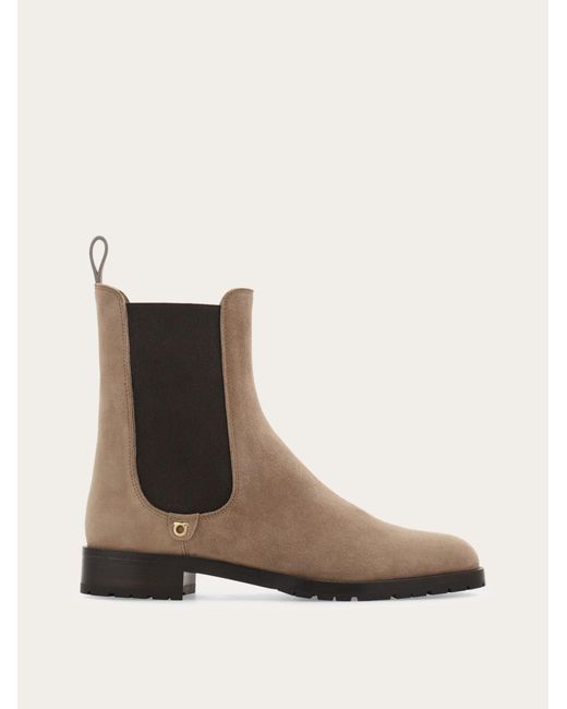 Ferragamo Brown Chelsea Boot