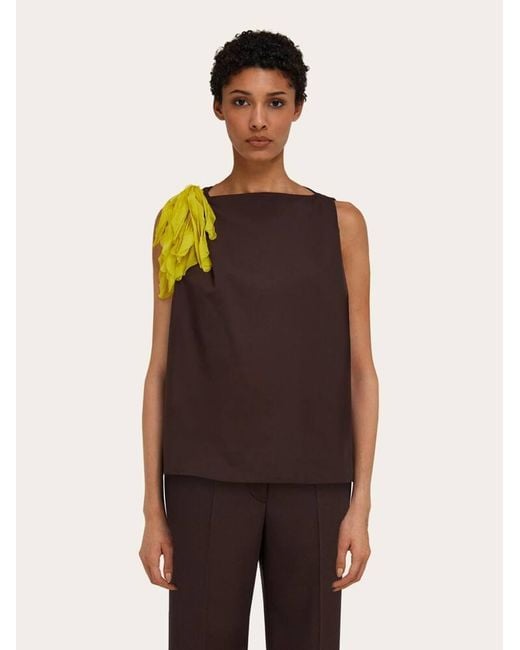 Ferragamo Black Sleeveless Top