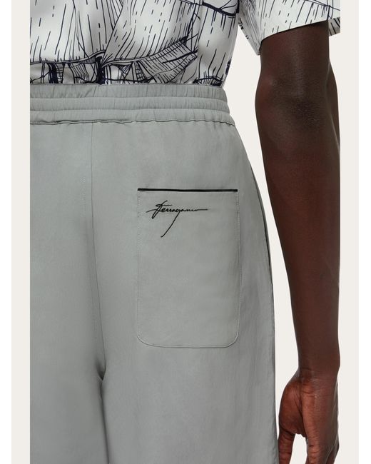 Ferragamo Gray Pajama Shorts for men