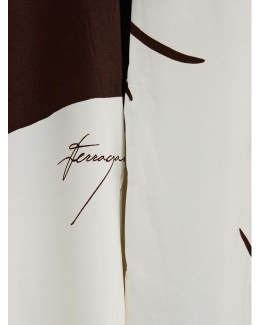 Falda con estampado Venus Ferragamo de color White