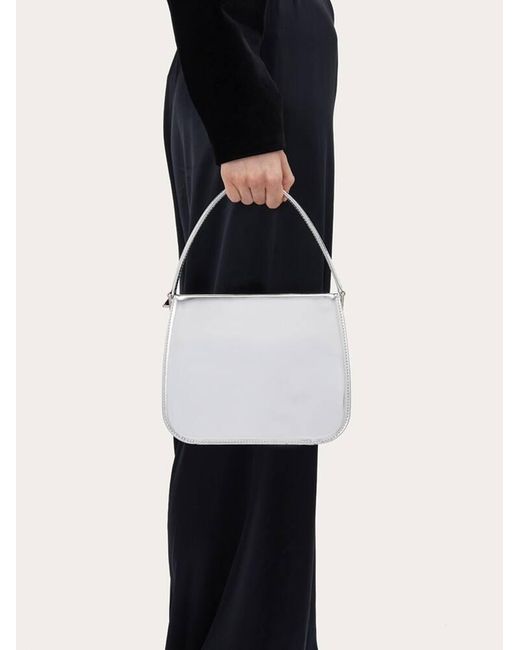 Ferragamo White Framed Handbag (S)