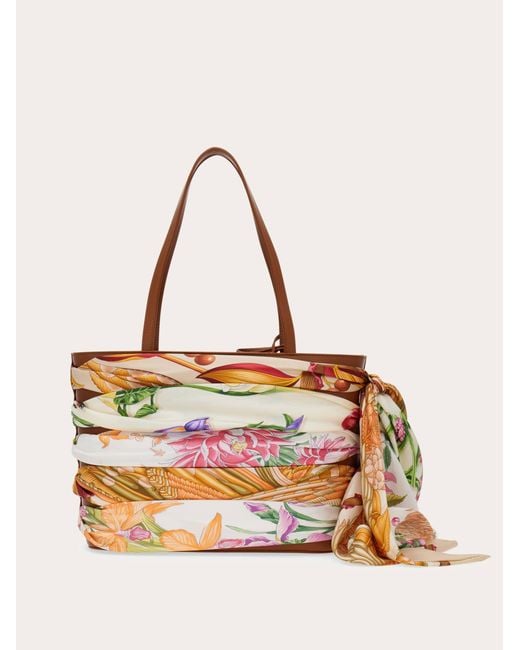 Ferragamo White Tote Bag