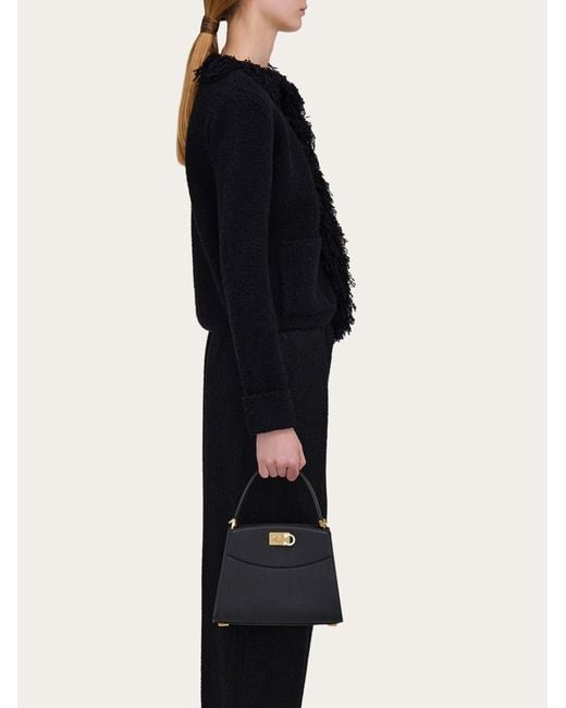 Ferragamo Black New Studio Box Bag (Xs)