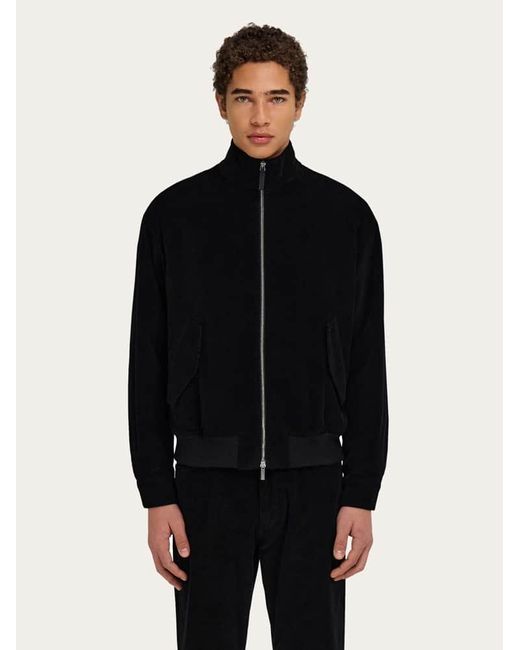 Ferragamo Herren Blouson Aus Cordsamt in Black für Herren