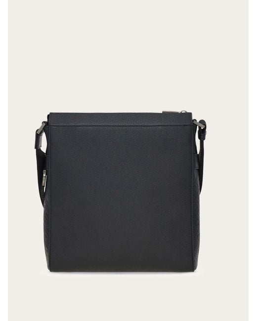 Ferragamo Black Monogram Messenger Bag for men