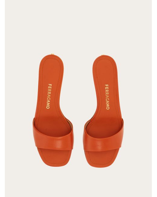 Ferragamo Pink Low Heeled Slide .5