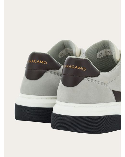 Ferragamo Herren Low-Top-Sneaker mit Gancini-Motiv in White für Herren