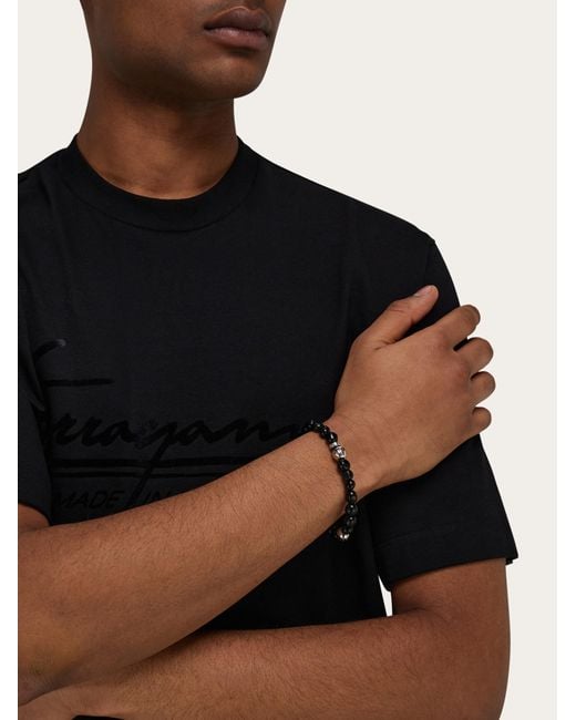 Uomo Bracciale Con Bead di Ferragamo in White da Uomo