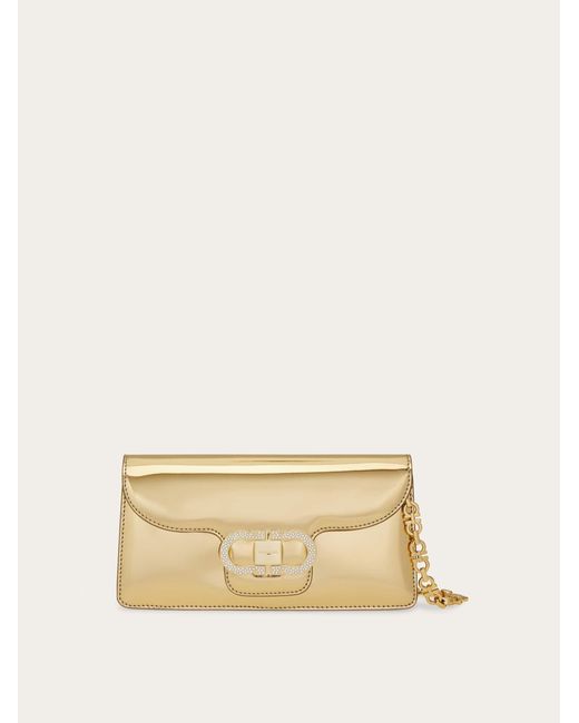 Ferragamo Natural Mini Bag Double Gancini Chain