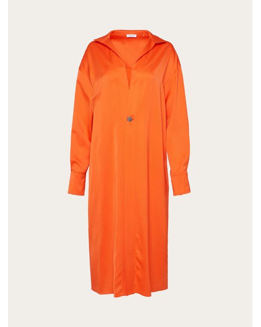 Vestido camisero Ferragamo de color Orange