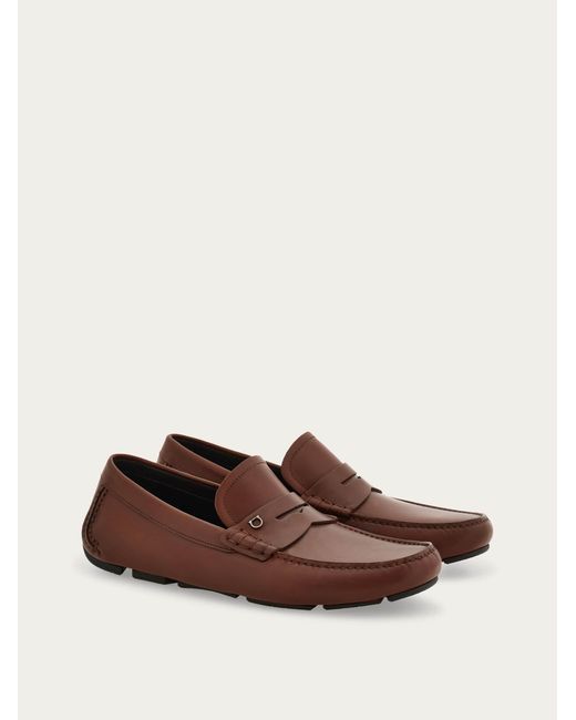 Ferragamo Brown Penny Driver for men