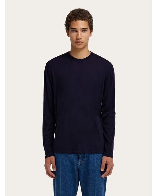 Ferragamo Blue Crewneck Sweater for men