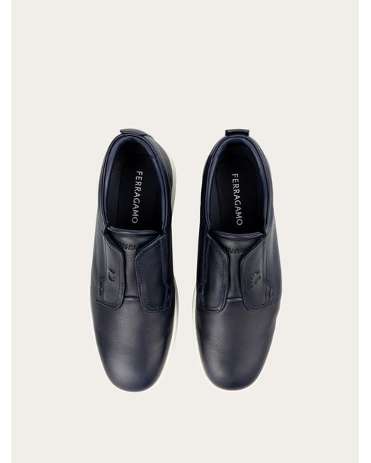 Ferragamo Blue Derby Slip-On for men