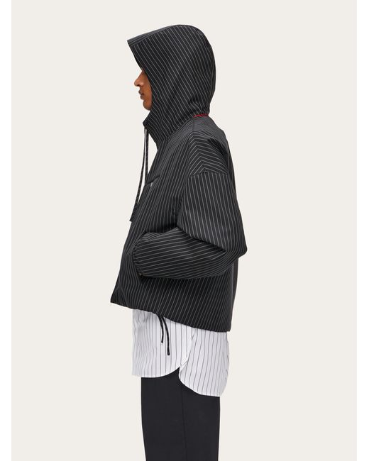 Hooded blouson Ferragamo pour homme en coloris Black