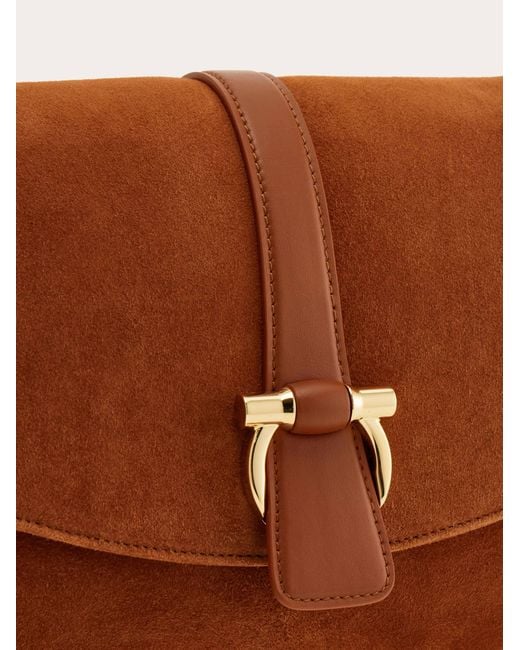 Ferragamo Brown Mia Shoulder Bag (S)