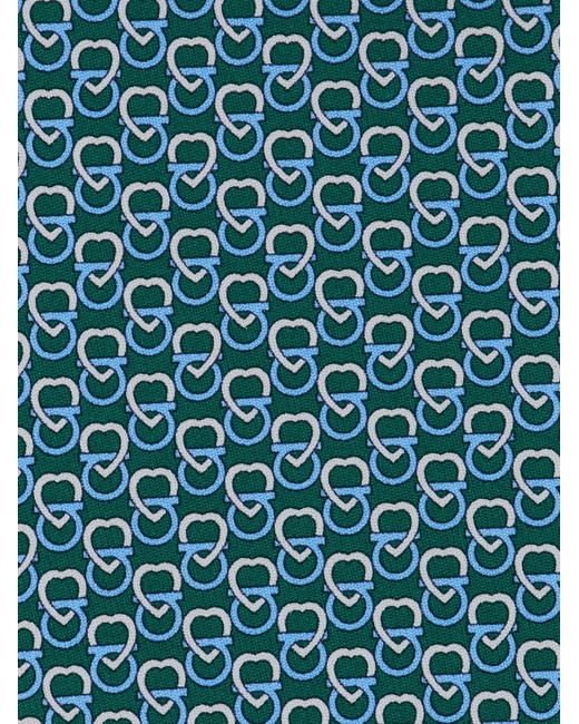 Ferragamo Herren Seidenkrawatte Mit Herzen-Print in Blue für Herren