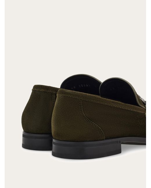 Ferragamo White Gancini Ornament Moccasin for men