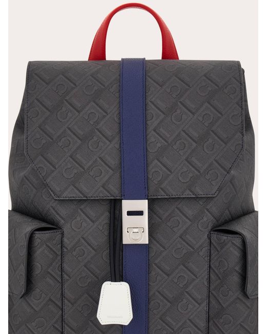 Ferragamo Blue Dual-Pocket Backpack for men