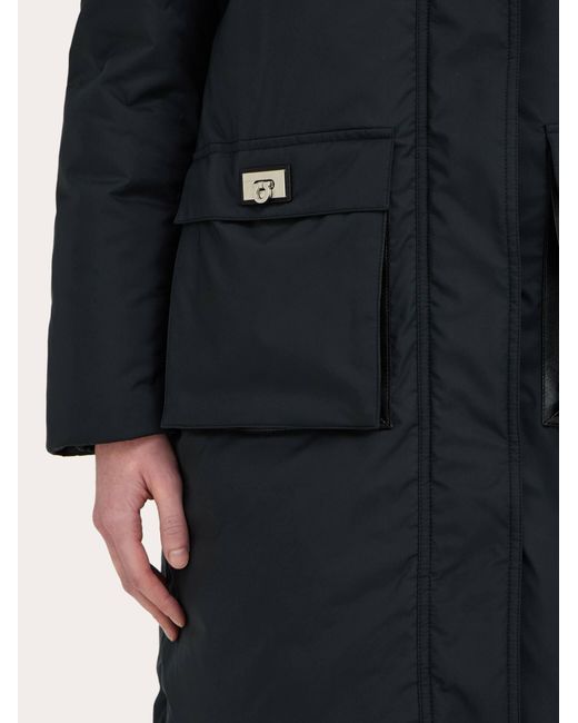 Ferragamo Blue Padded Parka Jacket