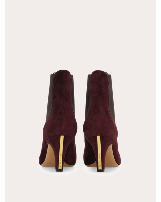 Ferragamo Brown Mid Heel Chelsea Boot