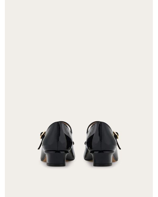 Ferragamo White Vara Bow Mary Jane