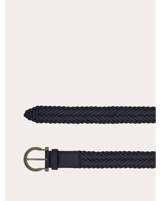 Ferragamo White Sized Gancini Belt for men