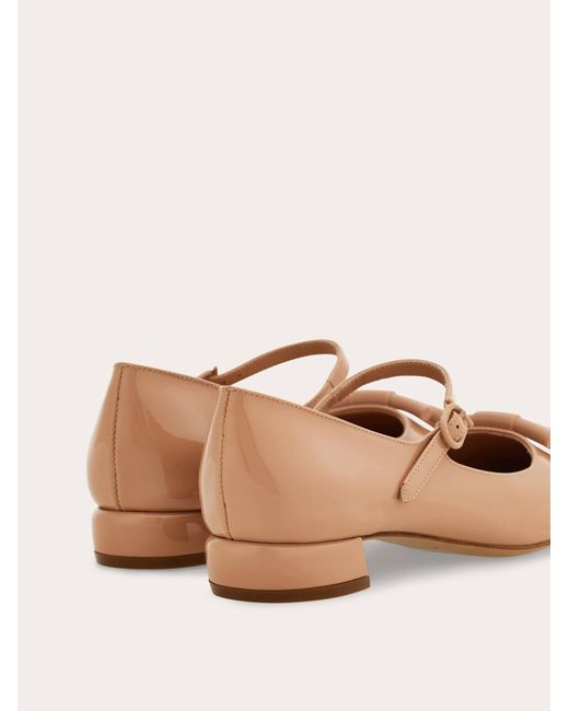 Ferragamo Natural Maxi Gancini Mary Jane