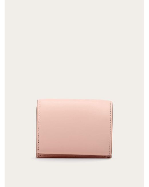 Ferragamo Pink Hug Wallet With Shoulder Strap