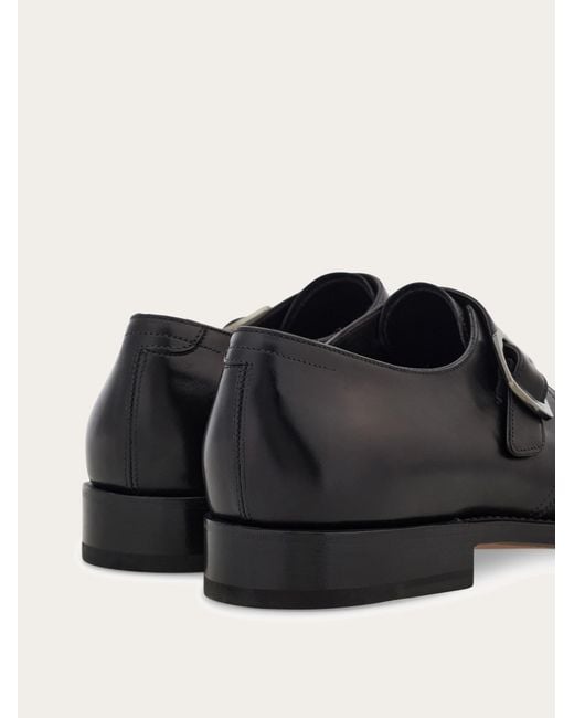 Ferragamo White Tramezza Single Monkstrap for men