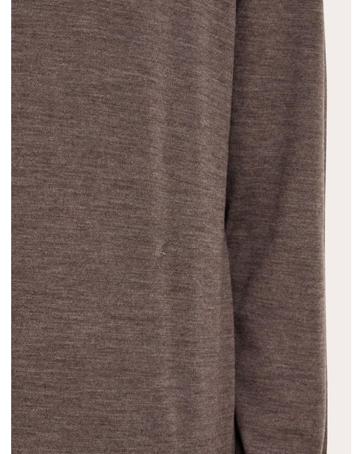 Ferragamo Brown High Neck Pullover for men