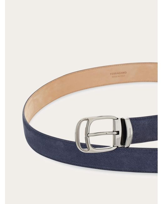 Ferragamo Blue Adjustable Belt for men