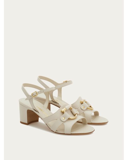 Ferragamo Natural Gancini Ornament Sandal .5