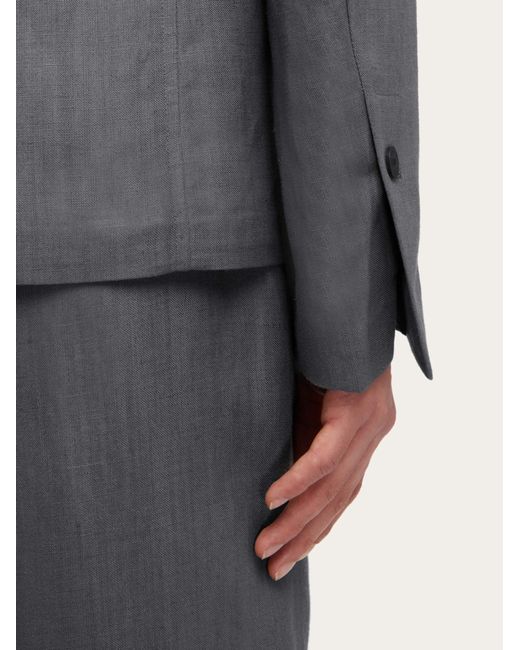 Hommes Blazer Haute Couture À Simple Boutonnage Gris Ferragamo pour homme en coloris Gray