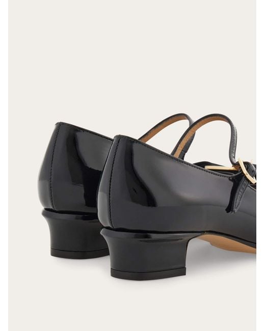 Ferragamo White Vara Bow Mary Jane