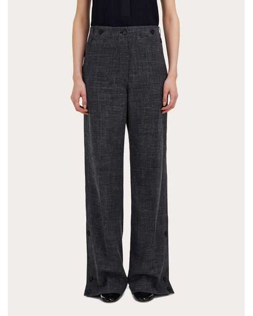 Ferragamo Blue Button Up Trouser